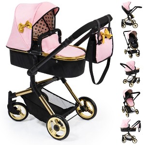 Doll Pram Neo Vario W/ Shoulder Bag, Pink, Black, Gold - 1 of 4