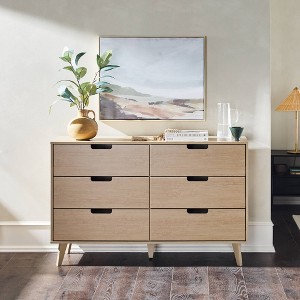 Simple Cut Out Handles 6 Drawer Dresser - Saracina Home - 1 of 4