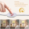 Ludomide Modern Bedside Crystal Table Lamp with Ruched Fabric Lampshade Elegant Plug-in Crystal Chandelier Nightstand Lamp for Living Room Girls Room - 4 of 4
