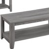 HomeRoots Set of Three 42" Gray Coffee Table With Shelf - 4 of 4