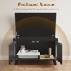 GlasFlength Decorative Storage Cabinet, Modern Shelved Cabinet for Living and Dining Rooms, Ideal for Pet Friendly Spaces, Black, 31.5"*19.7"*19.7" - 4 of 4