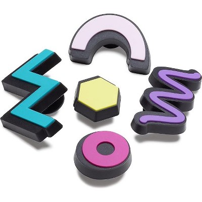 Crocs Jibbitz 5-Pack Trendy 90s Shapes Shoe Charms | Jibbitz for Crocs