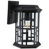 Carwen 8.46" Outdoor Sconce (Set of 2) - PLT7008 - Black - Safavieh - 3 of 4