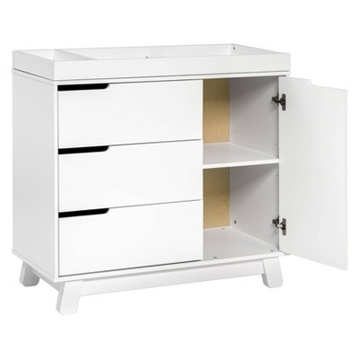 Ivory Pine Wood 3-Drawer Changing Table Dresser