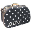 Fashion Dotted Venta-Shell Perforated Collapsible Military Grade Designer Pet Carrier Black 11.4''W x 18.2''D x 13.3''H - 2 of 2