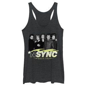 Women's NSYNC World Tour Poster Racerback Tank Top - 1 of 4