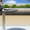 Captiva Designs 1pc Outdoor Patio Steel Dining Table with Sturdy Pedestal Base and X-Shaped Legs - 3 of 4