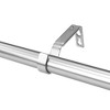 Lumi Home Furnishings 36"x66" Decorative Drapery Single Rod Set with Acrylic Ball finials Brushed Nickel - 4 of 4