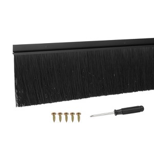 Unique Bargains Aluminum Alloy H-Shape Holder PP Bristle Rust-resistant Door Sweep 1 Pc - 1 of 3