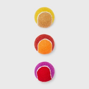 Printed Tennis Dog Ball Toy - Boots & Barkley™ - 3pk - 1 of 4