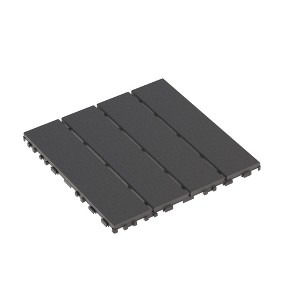 Chic Crate-Interlocking Plastic Deck Tiles – 44 Pack 12In Waterproof Patio Tiles, Balcony Poolside Multi-Use, DARK Grey - 1 of 4