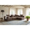 111'' Chenille L-Shaped Modular Sectional Sofa with Deep All-Foam Seats and 5 Matching Pillows - 4 of 4