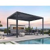 PURPLE LEAF Louvered Pergola Outdoor Aluminum Pergola with Adjustable Roof for Deck Backyard Garden Grey Hardtop Gazebo - 2 of 4