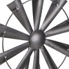 HomeRoots 21" Gray Metal Windmill Hand Painted Sculpture - 3 of 4