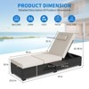 Patio Chaise Lounge Chair, Positions Adjustable Wicker Outdoor Lounge Chairs with Side Table for Poolside, Deck - 3 of 4