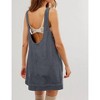 Women's plaid corduroy sleeveless dress with pockets and open-back design - 3 of 3