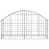 vidaXL Gabion Basket Silver Galvanized Iron 39.4 x 11.8 x 15.7/23.6 in - 39.4" x 11.8" x 15.7"/23.6" - 3 of 4