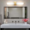POWLIG 19.87-in 2-Light Gold Modern Dimmable Wall Sconce with Milky White Glass Shade - 3 of 4