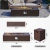 56-Inch Outdoor Rectangular Fire Pit Table Propane for Outside Patio with Tank Cover - 3 of 4