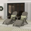 WestinTrends Tuscany HIPS Outdoor Patio Folding Adirondack Chairs with Ottomans (4-Piece Conversation Set) - 2 of 4