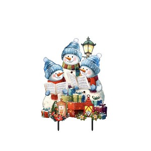 Briarwood Lane Winter Christmas Metal Art 26x14 Singing Snowmen For Christmas Metal Art - 1 of 2