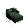 NicBex Modular Sofa Chair, Comfy Deep Single Sofa, Upholstered Sleeper Sofa with 1 Toss Pillow, Sectional Couch for Living Room, Reading Armchair - 2 of 4
