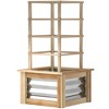 Outsunny Wooden Garden Planter with Trellis, Freestanding Garden Box for Garden, Patio, Balcony - 4 of 4