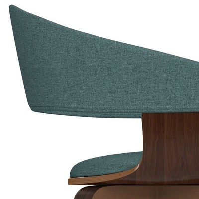 Calinda Light Turquoise Blue Upholstered Bentwood Dining Chair