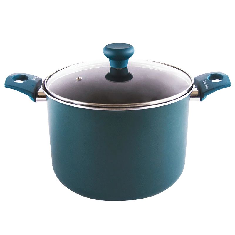 Taste of Home® 8-Qt. Non-Stick Aluminum Stock Pot with Lid, Sea Green, 4 of 9
