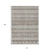Taupe Beige And Gray Quatrefoil Washable Indoor Outdoor Area Rug - 3 of 4