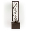 55" Metal Modern Column Fountain with Stainless Steel Orbs Silver/Brown - Alpine Corporation: Electric-Powered - 4 of 4