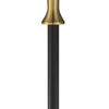 Possini Euro Design Burbank Modern Art Deco Torchiere Floor Lamp with Black Riser 74 1/2" Tall Black Brass Frosted White Glass Shade for Living Room - 3 of 4