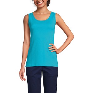 Lands' End Women's Cotton Tank Top - 1 of 3