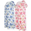 JEFFRICO Womens 2 Pack Nightgowns Short Sleeve Sleepwear Soft Pajama Dress Nightshirts - 3 of 4