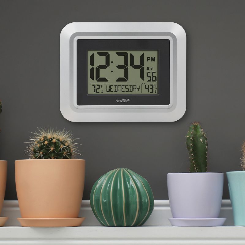 La Crosse Technology® Atomic Digital Wall Clock with Indoor/Outdoor Temperature, 4 of 5