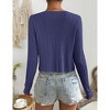 Womens Tie Front Sweater Cardigan Long Sleeve Rib Knit Shrug for Dress Sweaters Crop Tops Womens Soft Cardigan - 2 of 4
