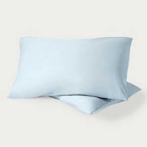 260 Thread Count Organic Cotton Percale Pillowcase Set by Bare Home - 1 of 4