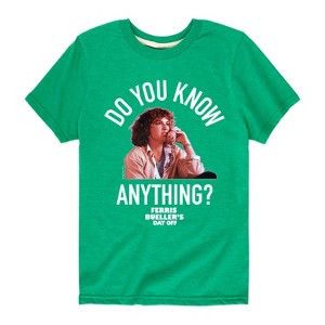 Boys' - Ferris Bueller's Day Off - Do You Know Anything Short Sleeve Graphic T-Shirt - 1 of 4
