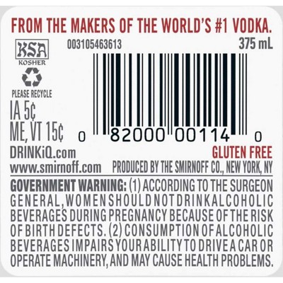 Smirnoff Raspberry Flavored Vodka - 375ml Plastic Bottle