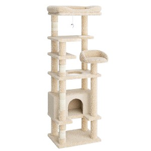 71'' Tall Cat Tree, Multi-Level Cat Tower Condo with Scrating Post - 1 of 4