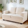 CAVINAS Modern Velvet Loveseat Sofa, Comfortable 2 Seater Couch with Deep Seating and High-Density Foam, Loose Back Cushions, Wide Arms - 2 of 4