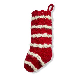 TAG Stripe Knit Stocking - 1 of 2