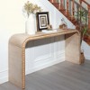 KIGFTSOD 59in Curved Waterfall Console Table with Wood Beads - Entrance Table for Entryway, Hallway, Living Room, Office - 3 of 4