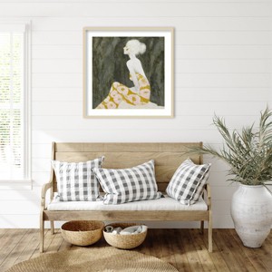 Amanti Art Lady in Floral Dress by Urban Road Wood Framed Wall Art Print - 1 of 4