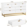 7-Drawer Dresser for Bedroom – 53.5” Wide Modern Chest with Golden Metal Handles & Legs, Large Organizer - 2 of 4
