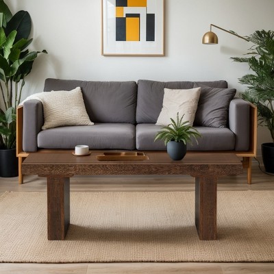 Hommoo 47.2" Rectangle Coffee Table Brown