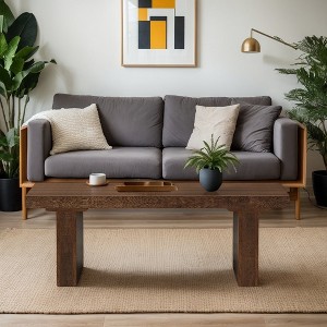 Hommoo 47.2" Rectangle Coffee Table Brown - 1 of 4