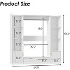 PAKASEPT 64.9" W Freestanding Walk-in Closet Organizer System with 6 Storage Cabinet & Hanging Rods & 2 Wood Drawers and Led Light - 2 of 4