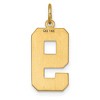 Black Bow Jewelry 14k Yellow Gold, Varsity Collection, Large D/C Pendant Number 9 - 3 of 4
