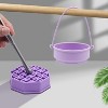 Makeup Brush Cleaning Mat - Makeup Brush Cleaner, Portable Silicone Makeup Brush Cleaner Bowl with Drying Holder - 4 of 4